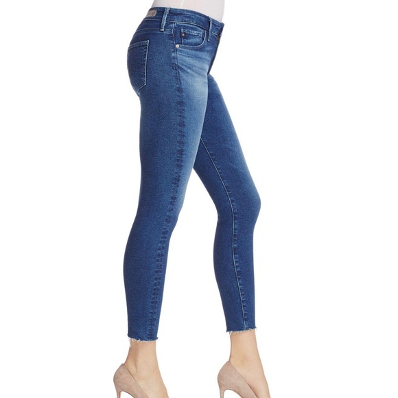 AG Farrah Skinny Ankle Jeans with Raw Hem - Picture 2 of 7